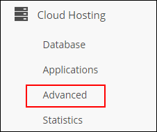 Advanced Cloud tab